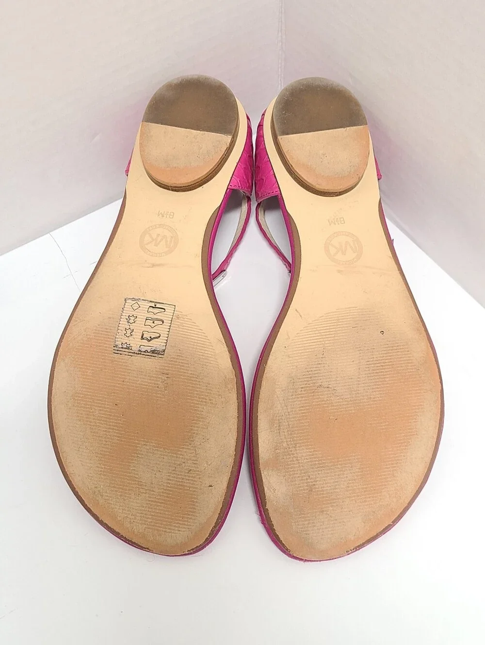 MICHAEL Michael Kors Kristen Flat Thong Sandals Fuchsia Pink Sz 8½